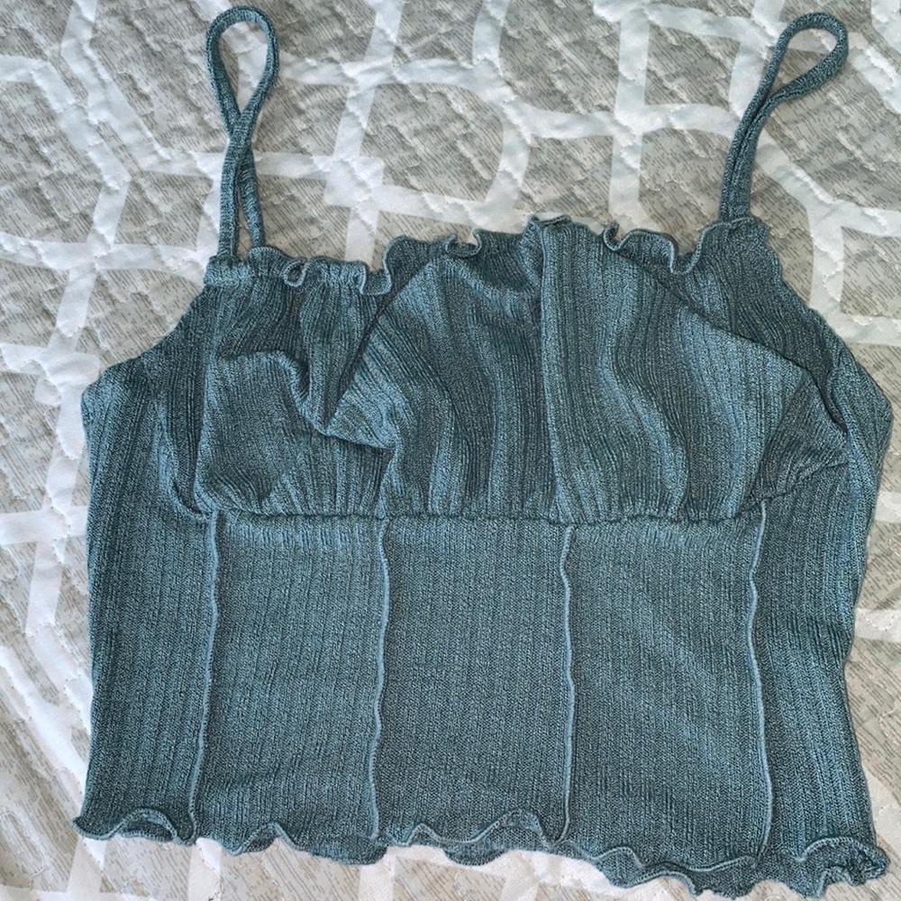 Cropped teal top
